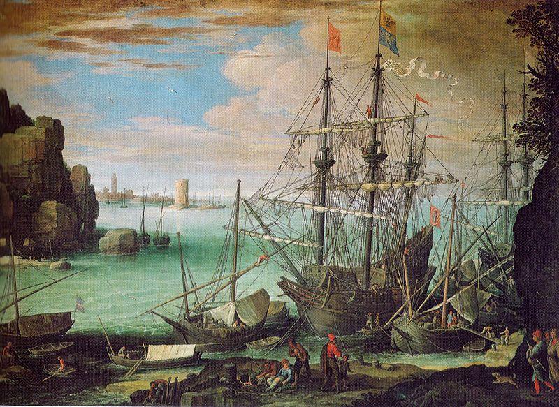 Paul Bril Kxstenlandschaft mit Hafen oil painting image